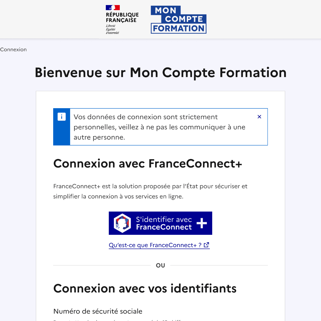 mon compte formation