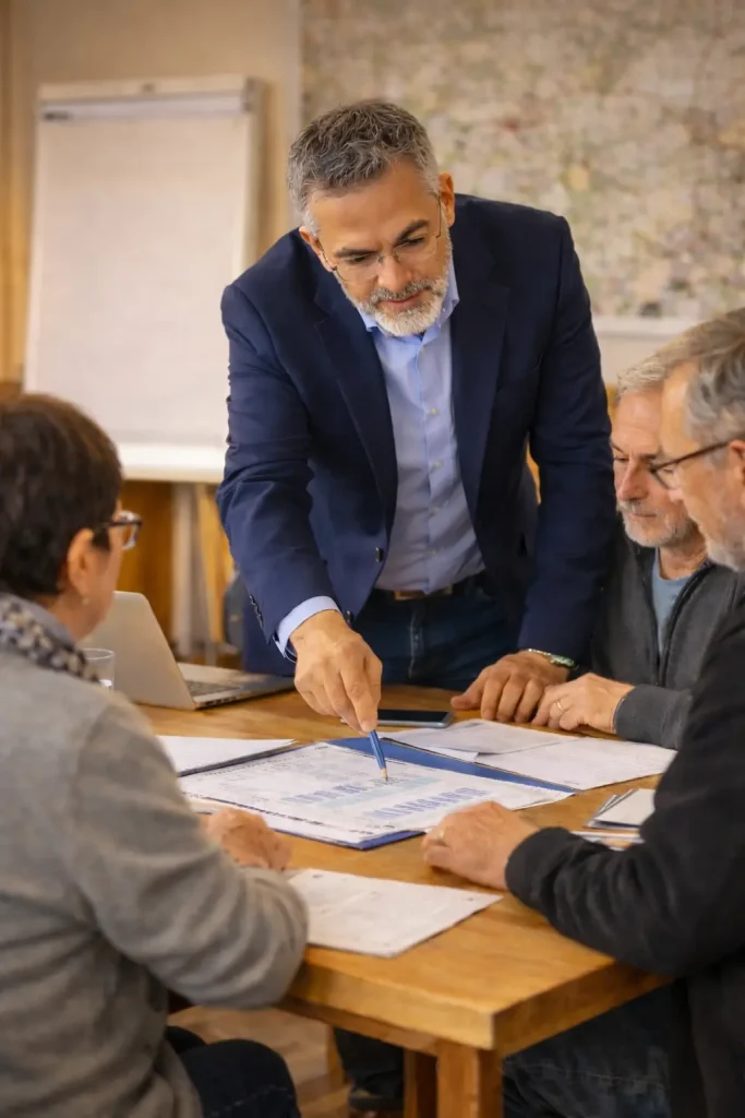 formation des élus locaux en formation autour de documents