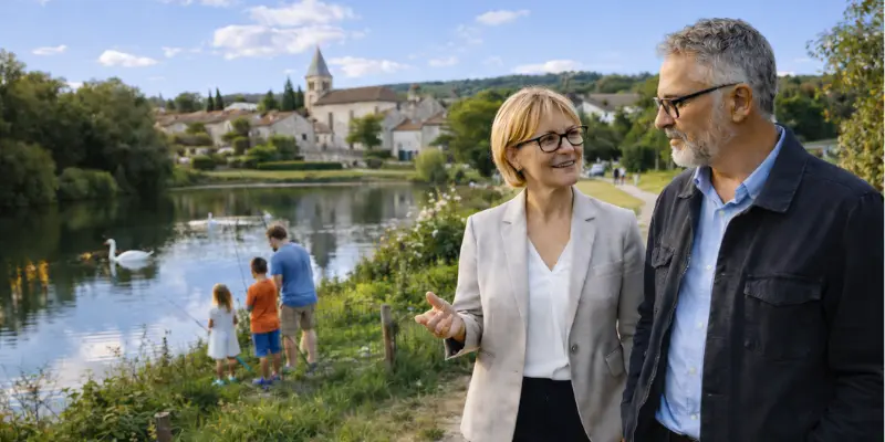 Élus locaux échangeant sur l’amélioration du cadre de vie et des espaces publics de la commune